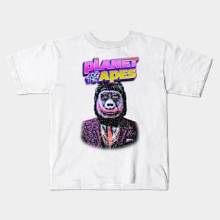 Planet Of The Apes - Engraving Style Kids T-Shirt